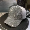 Snapbacks Nouveau Luxe Strass Paillettes Hip-Hop Chapeau Hommes Femmes D'été En Plein Air Sport Cap Réglable Tricot Casual Visière Baseball Chapeau Anti-UV G230508