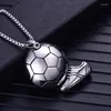 Kettingen mannen hiphop voetbalschoenen voetbal hang kettingen mode roestvrij staal mannelijke charm hangers ketting sieraden geschenken