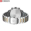 Curren roestvrij staal Creative Fashion Luminous Dial met timingcode voor casual horloge voor heren G230529