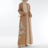 Ethnic Clothing Cardigan Sraine Musulm Hijab Scarf Abaya Muzułmańska sukienka haft kaftan islamski Abayas dla kobiet Caftan Islam