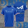 T-shirts masculinos do FW23 2023 Fórmula branca de verão 1 Alpine F1 Racing Team Shert Moman Women Outdoor Sports Outdoor Sleeve Camiseta de alta qualidade Roupas de alta qualidade