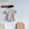 Rompers DZIECKO Ubranie dla dzieci Summer Nowon Niepowodziowy Siostra Sukienka Bawełniana fala Słodka ins Dots Baby Girl Romper Opaska na głowę T230529