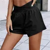 Shorts pour femmes été femmes décontracté avec taille croisée conception poche pantalons de survêtement pour Yoga course Fitness vêtements de sport