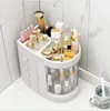 Storage Boxes Makeup Organizer With 4 Layers Drawers Large Capacity Cosmetics For Skincare Products Clear Rotating Door