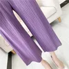Women's Two Piece Pants 2023 Miyake Pleated Size Women Sets Large Loose Top Shirt Wide Leg Trousers Female Summer Autumn Fold Clothing