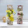 Gift Wrap 1pc Portable Flower Boxes Foldable Paper Handy Bags Handbag Florist Bouquet Packaging Box for Wedding