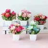 Decorative Flowers Fresh-keeping Bright-colored Office Table Potted Flower Ornament Artificial Pography Props