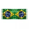 Scarves Brazilian Flag Scarf Wrap For Women Long Winter Fall Warm Tassel Shawl Unisex Brazil