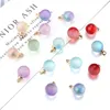 Charms 2pcs/Lot 8mm Gradient Czech Lampwork Crystal Glass Round Pendant Beads For Jewelry Making DIY Women Necklace Earring Supplies