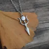 Chains SanLan 1pcs Woman Goddess Necklace Sun Moon Lady Friendship Good Luck