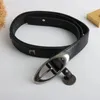 Ceintures Design Original Retro Copper Cast Crescent Belt Women's High Grade Black Fashion