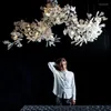 Lustres Designer Lustre En Céramique Lumière Ginkgo Feuilles Décor À La Maison Créatif Pour Magasin De Vêtements El Hall