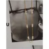 Chokers Choker Real Small Rice Pearl ketting voor vrouwen roestvrij staal sierlijke minimalistische sieraden Summer Spring 2023 Drop levering N DHJS8