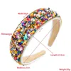 Other Crystal Women's Headband Trend Colorful Diamond Wide-brimmed Luxury Hairband Headwear Hair