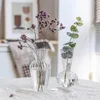 Vases Clear Vase Nordic Glass Décoratif Stripe Flower Home Pour