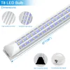 T8 8ft 3 file 120W Tubo LED a forma di V con luce a tubo integrato T8 4ft 60w 5ft 6ft 8 ft Dispositivo di raffreddamento per porta congelatore Illuminazione a LED Negozio garage utilità magazzino infissi ETL