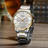 CURREN quadrante luminoso moda creativa in acciaio inossidabile con codice di temporizzazione per orologio casual da uomo G230529