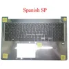 إطارات محمول Palmrest لـ Dell لـ Vostro 15 5568 V5568 0FCN57 FCN57 مع لوحة مفاتيح SP الإسبانية Nobacklit مع ثقب بصمات الأصابع