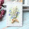 Emballage cadeau 1 pièce Creative Evelope belle fleur sèche carte postale d'affaires carte de voeux anniversaire Thanksgiving pour étudiant