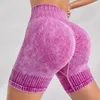 Shorts ativos fitness sem costura feminino levantando calças curtas lavando areia de ioga de cintura alta