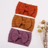Hårtillbehör Pantone Autumn Color Bows pannband för babyflickor Elastiskt band Bomullsbowknot Turban Kids Headwear