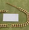 Designer halsband kubansk choker halsband krage punk vintage chunky tjock länk kedja för kvinnor nyår smycken guld halsband 50je9