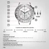 Polshorloges Feice lederen chronograaf waterdichte sportkwarts horloge voor mannen luxe casual pols mode datum horloges