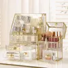 Boîtes de rangement Maquillage Bijoux Organisateur Cosmétique Soins De La Peau Organisation De Luxe Capacité Grand Porte-Brosse Rouge À Lèvres Cristal Acrylique Boîte