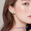 Dangle Earrings Burmese Jade Amulet Emerald Amulets Natural Jewelry Gift Women Green Jadeite Certificate 925 Silver Luxury Vintage