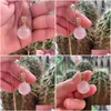 Pendant Necklaces Natural Pink Crystal Beads Necklace Charm Gem Accessories For Diy Jewelry Making Drop Delivery Pendants Dhnww