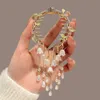 Andere 2023 Strijnwaardigheid Pearl Tassel Hair Claw Women Majalis Flower Hair Clips Girls Zoete elegante hoofdtooi haar