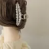 Annan metall Big Rhinestone Hair Clip Hair Claw Elegant Women's Hair Grip Large Clip Fashion Brudhuvudbonad hår