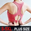 Bras S-5xl Sports Top Mulheres de sutiã Push Up Rouphe BH Camisa de academia Fitness Breathable Sportswear Sports Sports Crop Tampo Plus Tamanho J230529