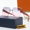 Luxuriöse Designer-Sonnenbrille für Damen, Herren, Strandsonne, kleiner Rahmen, modische Sonnenbrille, rahmenlose große Box