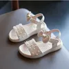 Sandalen Sandalen Zomer Kinderschoenen Fashion Sweet Bow Pearl Princess Children Sandalen For Girls Toddler Baby Soft Breathable Girl Shoes R230529