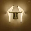 Vloerlampen led postmodern ijzer acryl gouden witte liefde vogel lamp licht voor slaapkamer