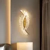 Lampes murales ORY cuivre luxe lumière LED plume moderne minimaliste lampe de chevet maison créative salon applique