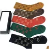 Мужские носки дизайнеры Mens Womens Five Luxurys G Спортивные зимние сетчатые печатные печати хлопковой мужчина женский носок с доставкой коробки Appa dhv0u