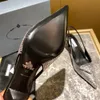 Kitten Topuklu Slingback Pompalar Ayakkabı Sandal Kristal Taşıyılmış Rhinestone Yastıklı Akşam Nokta Ayak Topuklu Sandallar Kadın Topuklu Lüks Tasarımcı Elbise Ayakkabı
