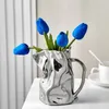 Вазы северная плиссированная керамическая ваза для дома декор роскошные гостиная