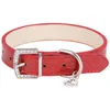 Collari per cani Guinzagli con strass Cuore lucido Pu Collare per animali in pelle Bottone diamantato Cinturino per collo nobile Per cani Forniture per gatti Drop Deliv Dh5Xu