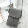Porte-cartes sac Transparent PU rétro Simple téléphone portable femmes chaîne sacs de messager petit rabat Mini épaule