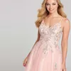 Party Kleider Luxus Dubai Rosa Muslimischen Abendkleid Ärmelloses V-ausschnitt Elegante Frauen Arabisch Formal Für Hochzeit Kleider