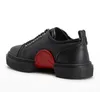 With Box Loubutins Christians Red-Bottomes Designer luxury Adolon Junior Spike Men casual shoes low top sneaker white black leather Adolescenza outdoor walk flas