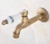 Bathroom Sink Faucets Antique Brass Wall Mounted Single Ceramic Handle Mop Pool Faucet /Garden Water Tap / Laundry Taps Mav314