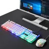 Набор клавиатуры и мыши для пишущей машинки Combos GTX300, клавиатура в стиле ретро с подсветкой, игровой USB-набор проводной клавиатуры и мыши для настольных ПК