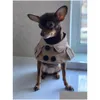 Dog Apparel Collar Beige Pet Bandana Scarf British Style Cloak Trench Coat Cat Collars For Small Puppy Bandage Bib Accessories Drop Dhwl9