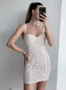 Kobiety letnia sukienka 2023 NOWOŚĆ PROPLELE BODYCON Party Dress Lace Vintage sukienka Cleberity Evening Club sukienka klubowa