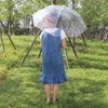 Clair Transparent Pluie Parapluie PVC Pluie Dôme Bulle Pluie Pare-Soleil Longue Poignée Droite Bâton Parapluie 90 pcs