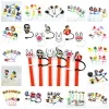 Personalizzato cattivo coniglietto ecc modello morbido silicone toppers paglia toppers copertura charms riutilizzabile Splash Proof bere polvere tappo decorativo 8mm